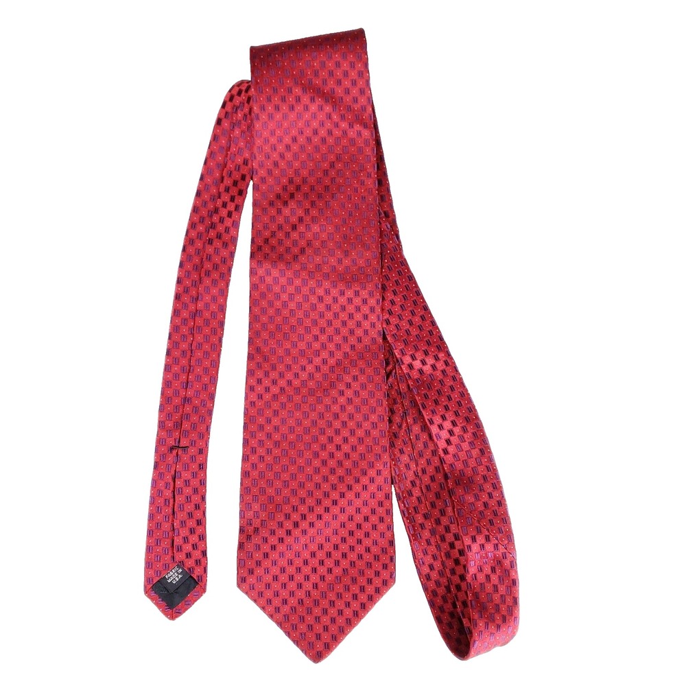 Murano Red Geometric Tie Business Formalcore Officewear‎ Mens Accessory